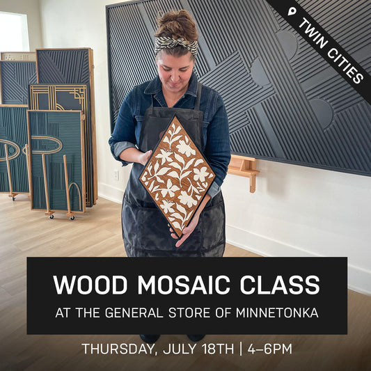 Bloom Wood Mosaic Class at The General Store of Minnetonka | July 18th @ 4pm
