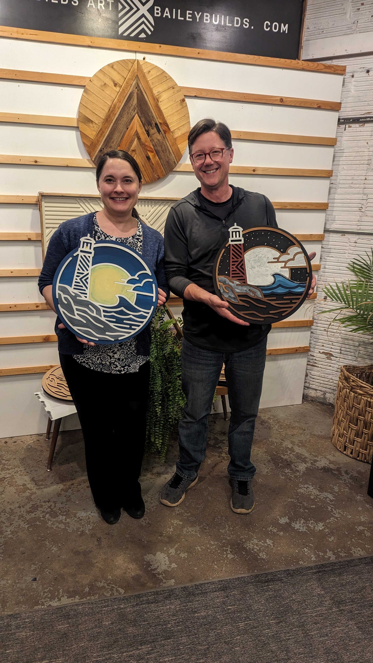 Lighthouse Wood Mosaic Class at Riverview Coffee | February 7th @ 6pm | Belle Plaine, MN