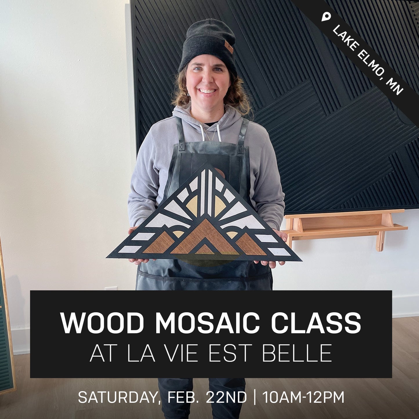 Peak Wood Mosaic Class at La Vie Est Belle | Feb. 22nd @ 10am | Lake Elmo, MN