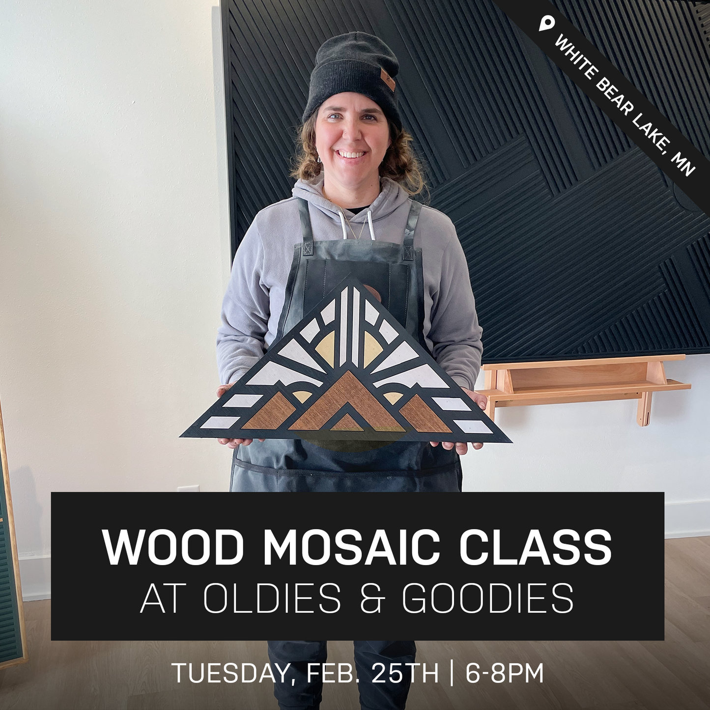 Peak Wood Mosaic Class at Oldies & Goodies | Feb. 25th @ 6pm | White Bear Lake, MN