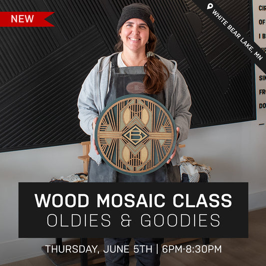 Heritage Wood Mosaic Class at Oldies & Goodies |June 5th @ 6pm | White Bear Lake, MN