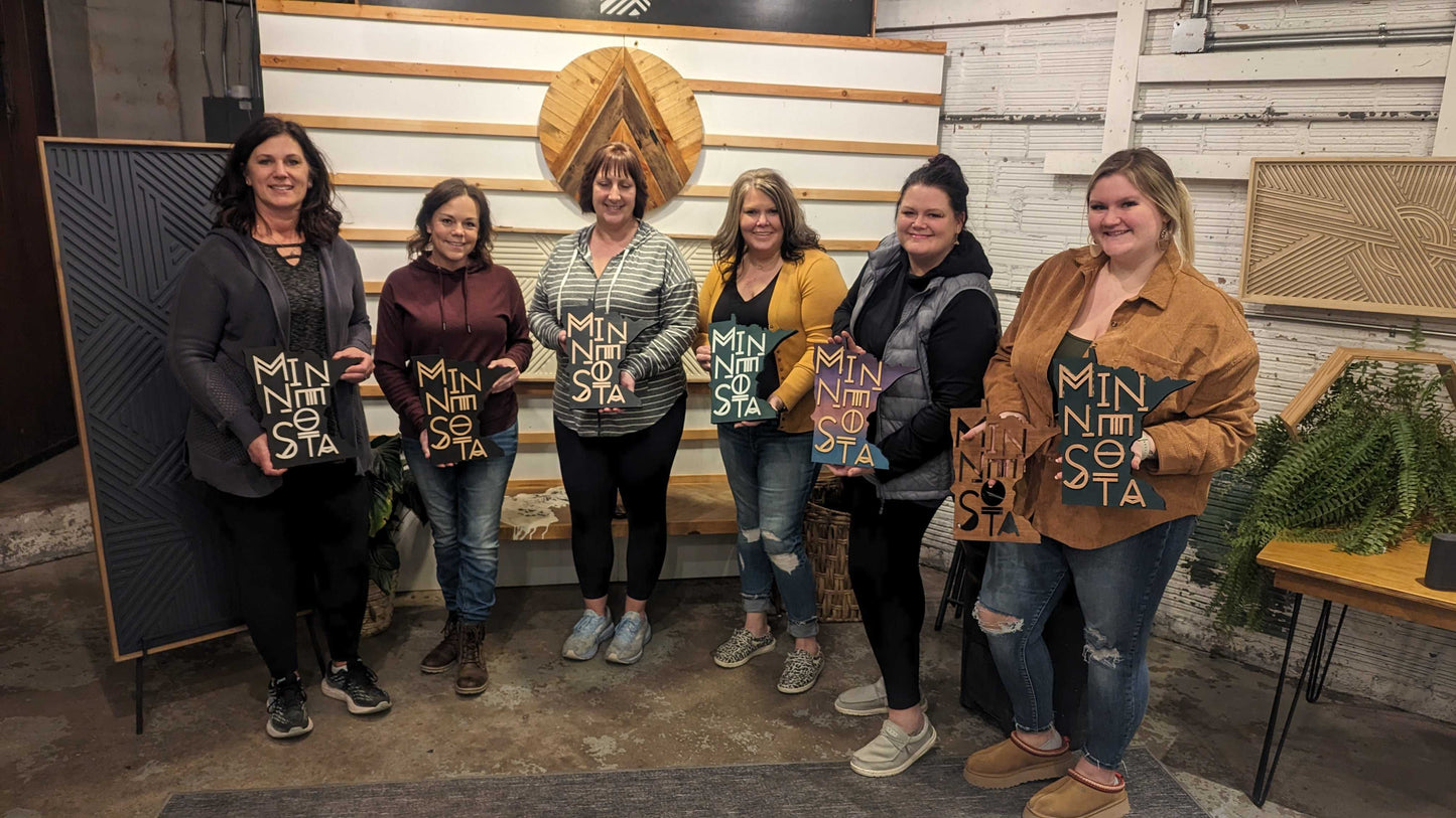 Modern Minnesota Wood Mosaic Class at The Fit Loon | May 21st @ 6pm