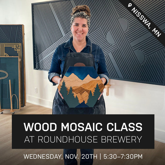 Venture Wood Mosaic Class at Roundhouse Brewery | Nov. 20th @ 5:30pm