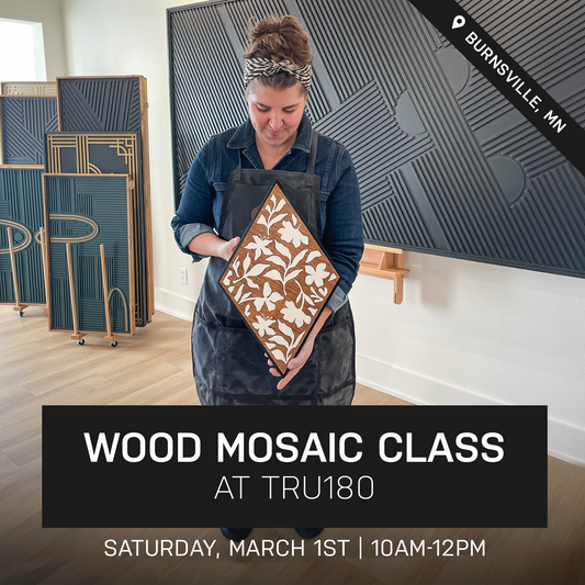 Bloom Wood Mosaic Class at Tru180 | March 1st @ 10:00am | Burnsville, MN