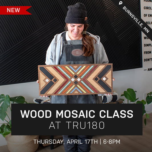 Awe & Wonder Wood Mosaic Class at Tru180 | April 17th @ 6pm | Burnsville, MN