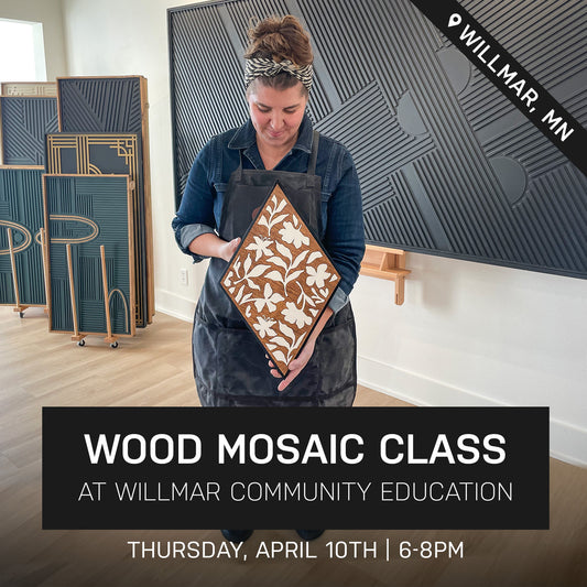 Bloom Wood Mosaic Class at Willmar Community Education | April 10th @ 6pm