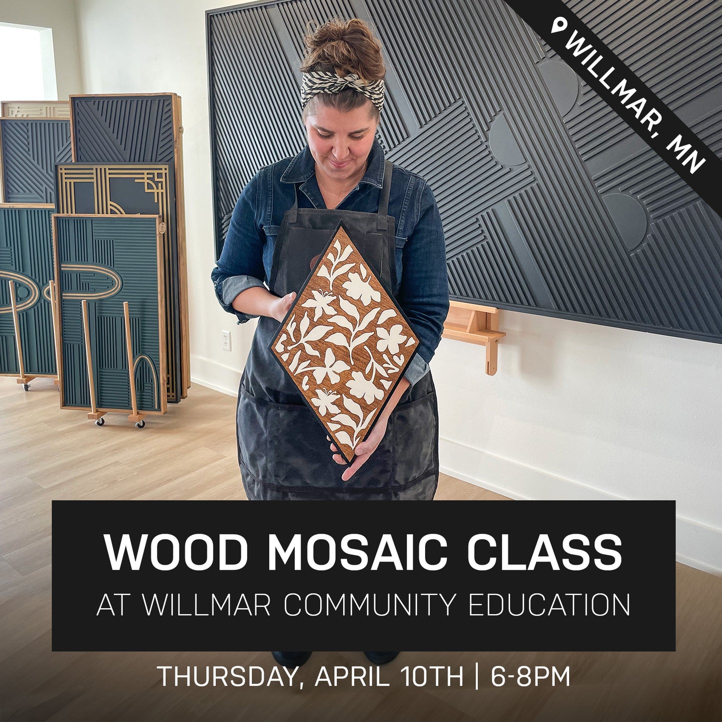 Bloom Wood Mosaic Class at Willmar Community Education | April 10th @ 6pm