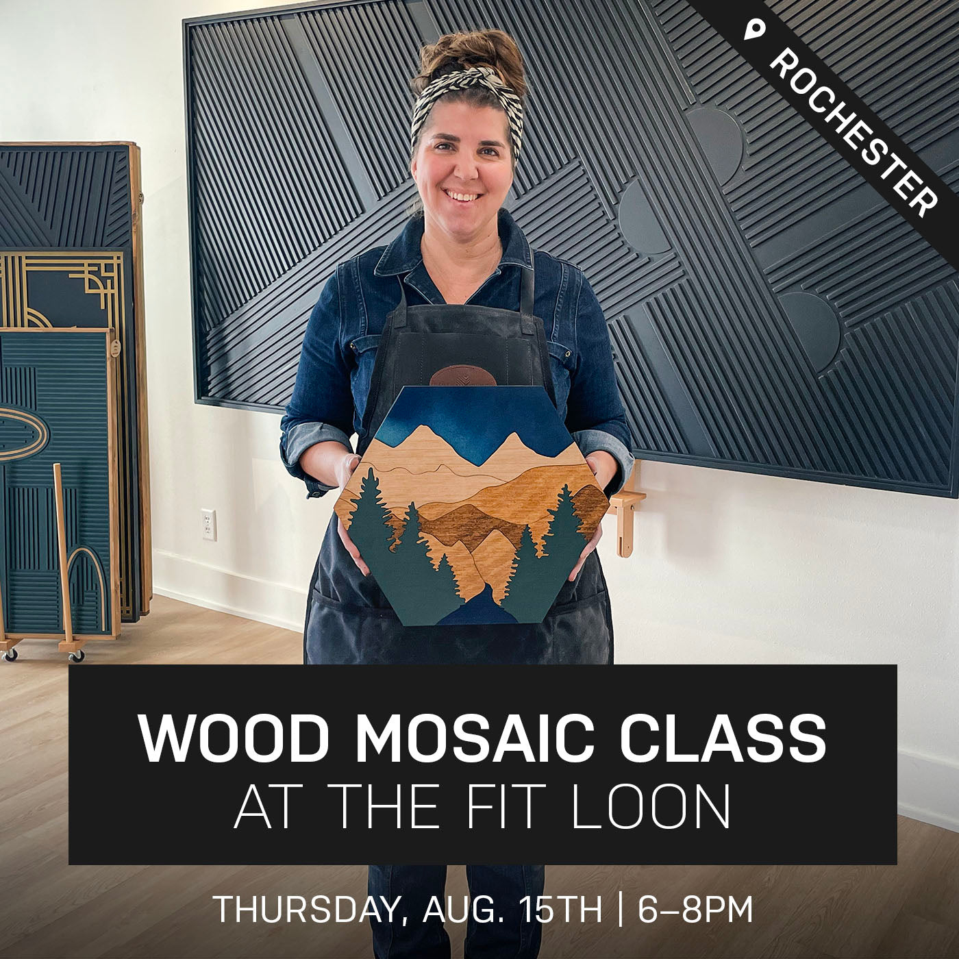 Venture Wood Mosaic Class at The Fit Loon | Aug. 15th @ 6pm