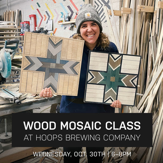 Starlight Wood Mosaic Class at Hoops Brewing Company | Oct. 30th @ 6pm | Duluth, MN