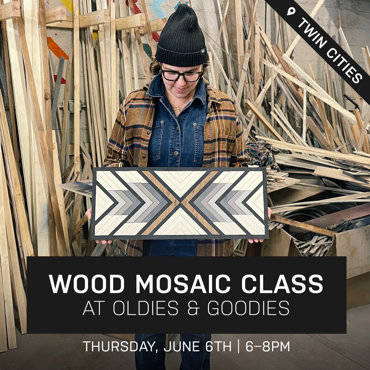 Quill Wood Mosaic Class at Oldies & Goodies | June 6th @ 6pm
