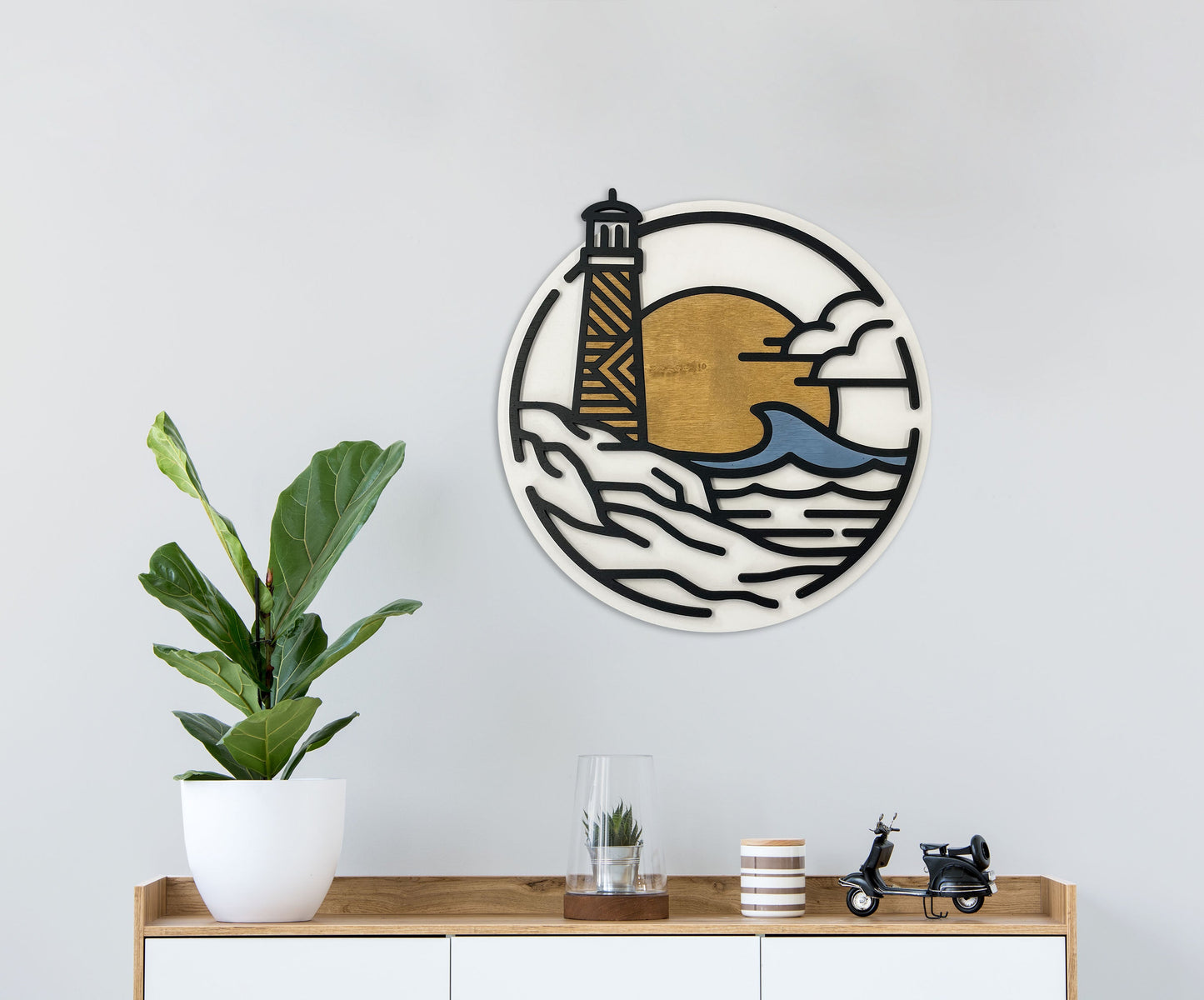 Lighthouse Wood Mosaic Class at Riverview Coffee | February 7th @ 6pm | Belle Plaine, MN