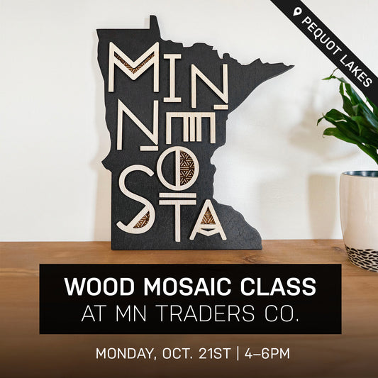 Modern Minnesota Wood Mosaic Class at MN Traders Co. | Oct. 21st @ 4pm