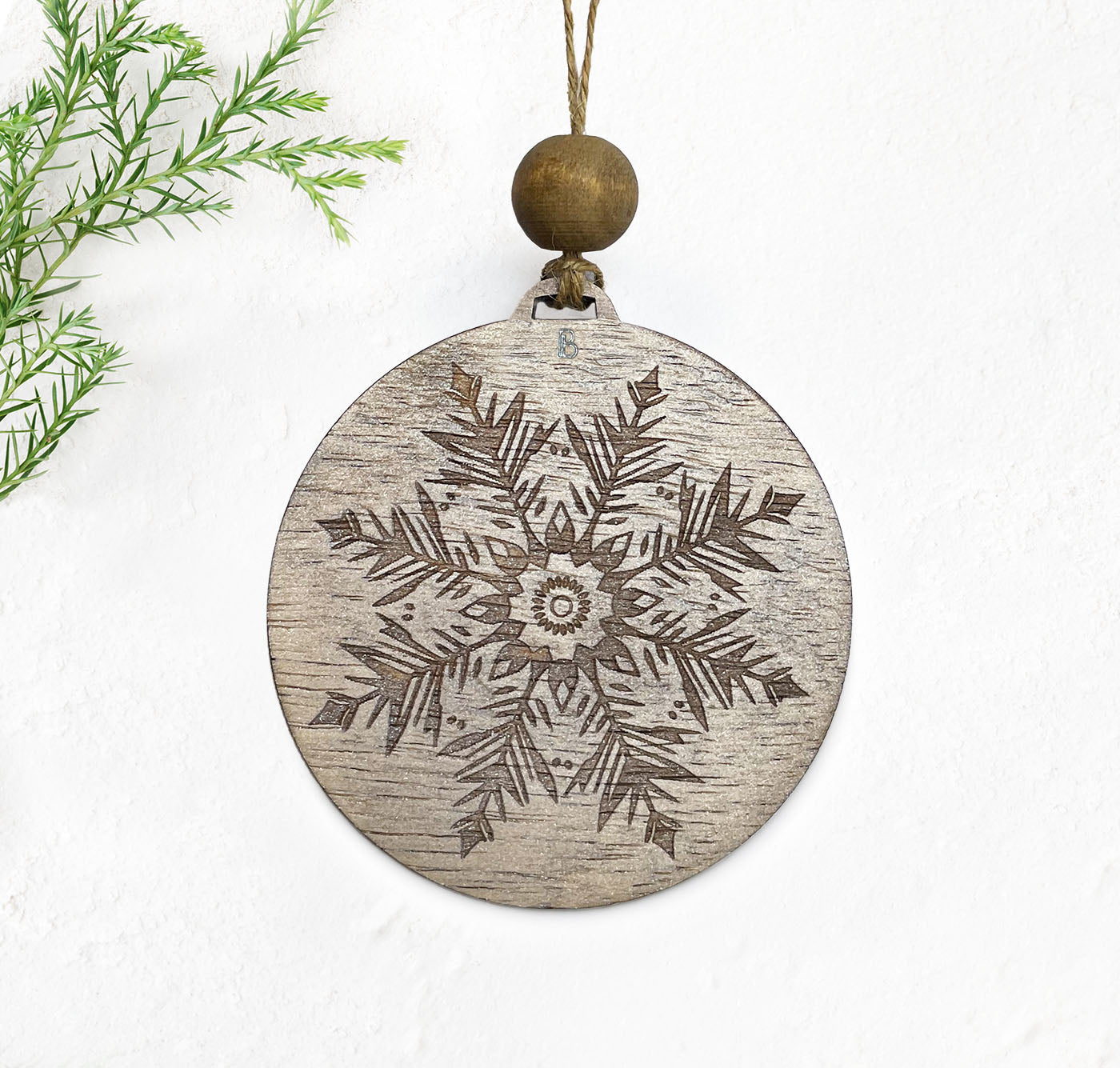 Ornament: Taupe Snowflake