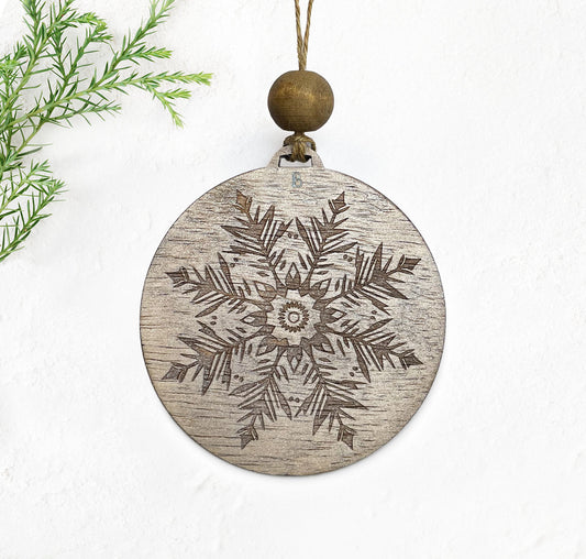 Ornament: Taupe Snowflake