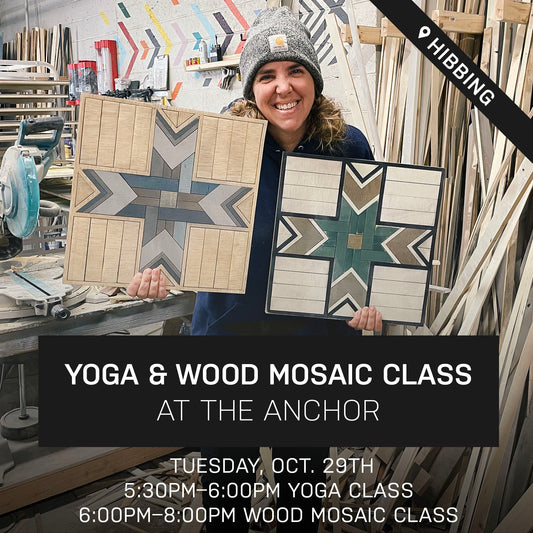 Yoga & Starlight Wood Mosaic Class at The Anchor | Oct. 29th @ 5:30pm