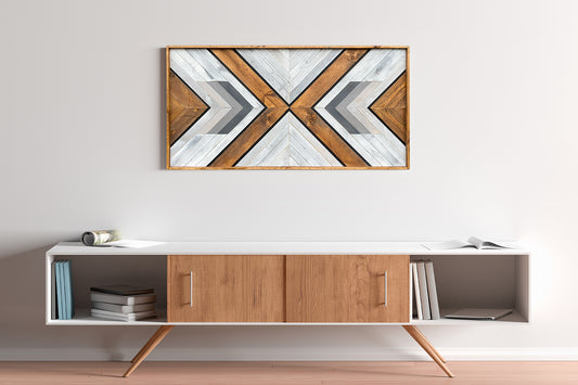 Classic Wood Mosaic Art: Archer Option 2